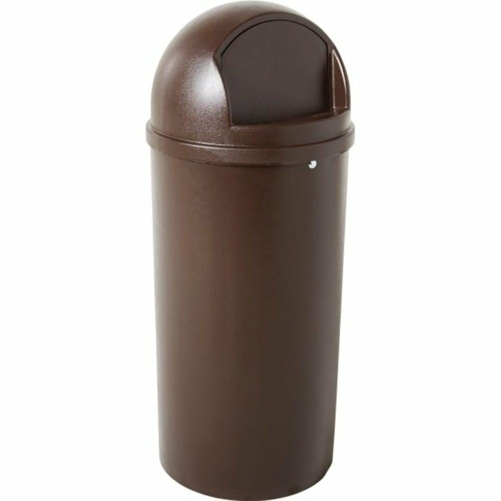 Marshal 15 Gal Brown Plastic Round Trash Can