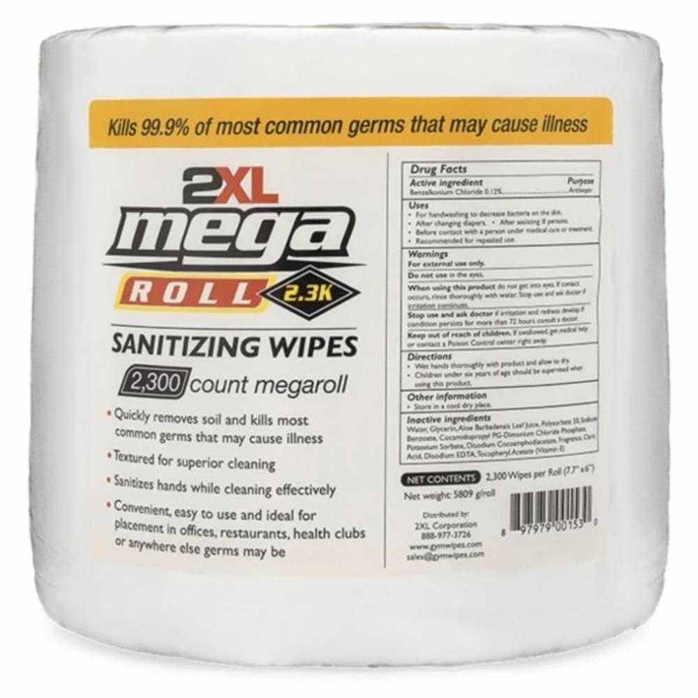 Mega Roll 2.3K Sanitizing Wipes, 2300 Sheet Refill Rolls, Case Of 2