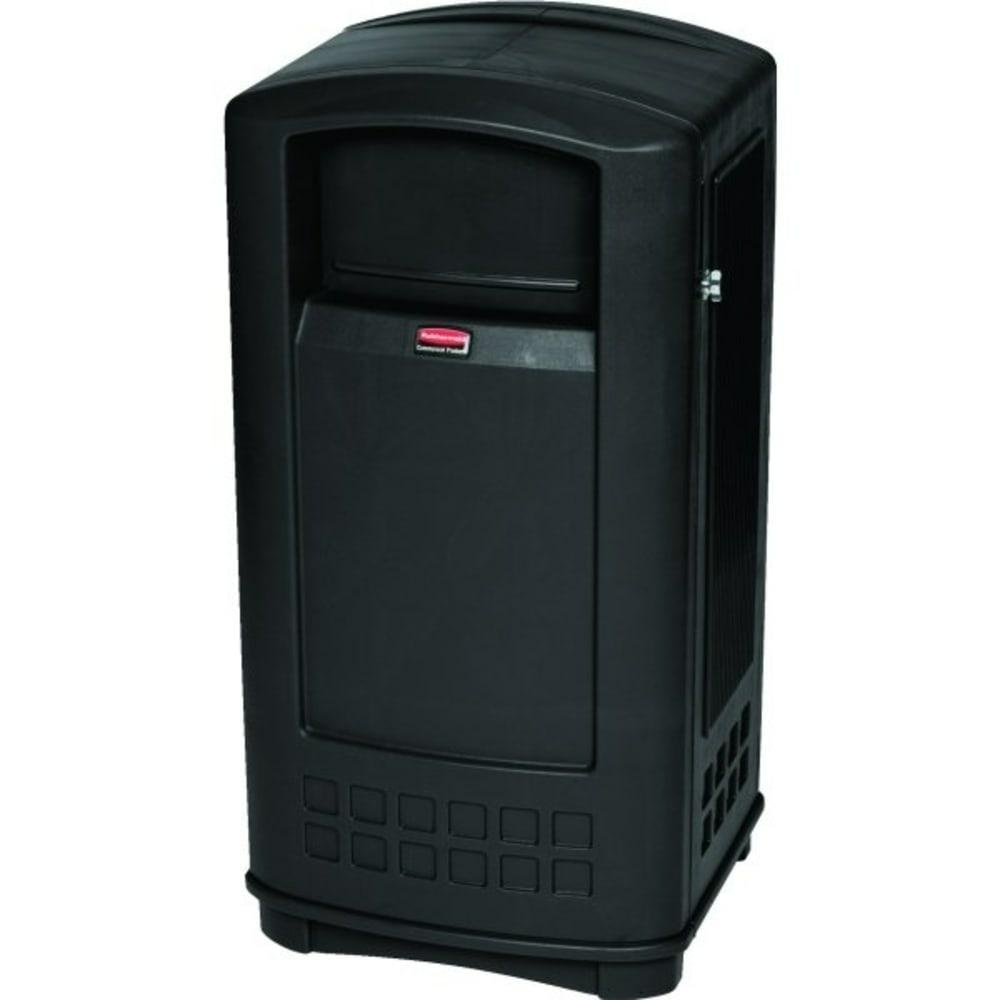 Plaza 35 Gal Black Plastic Square Junior Container W/ Side Door