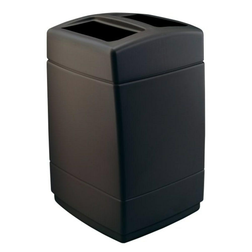 Polytec™ Trash 55-Gal Square Open-Top Lid Black