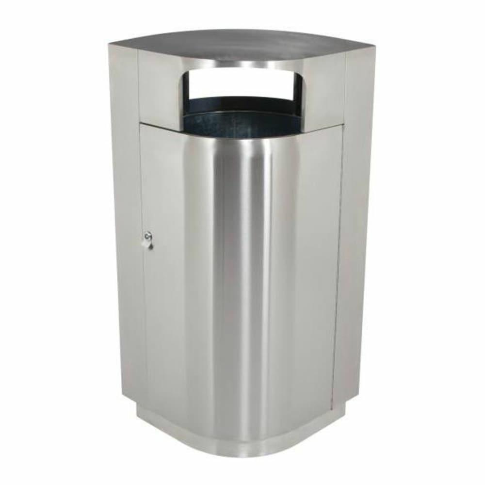 Products Leafview 40 Gallon Waste Receptacle Stainless Steel