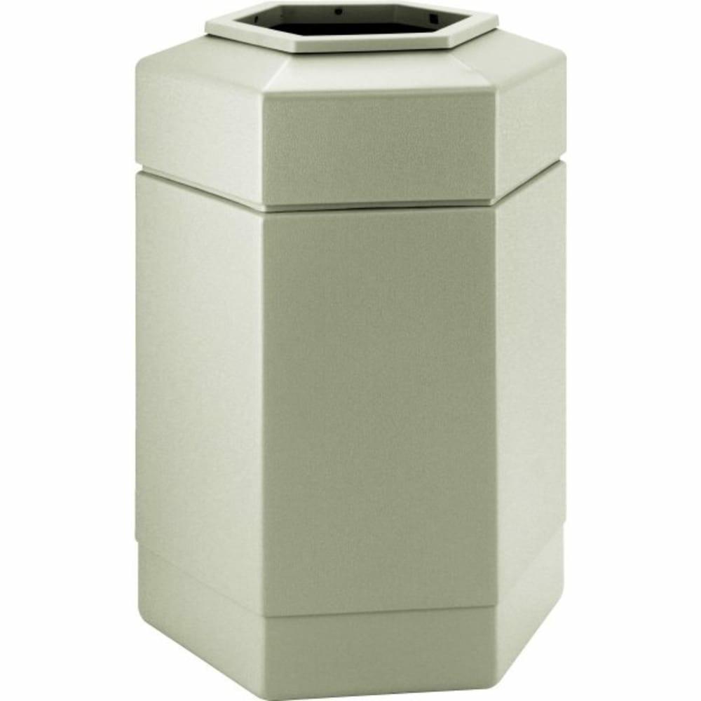 Products Polytec 30 Gallon Hexagon Trash Can (Beige)