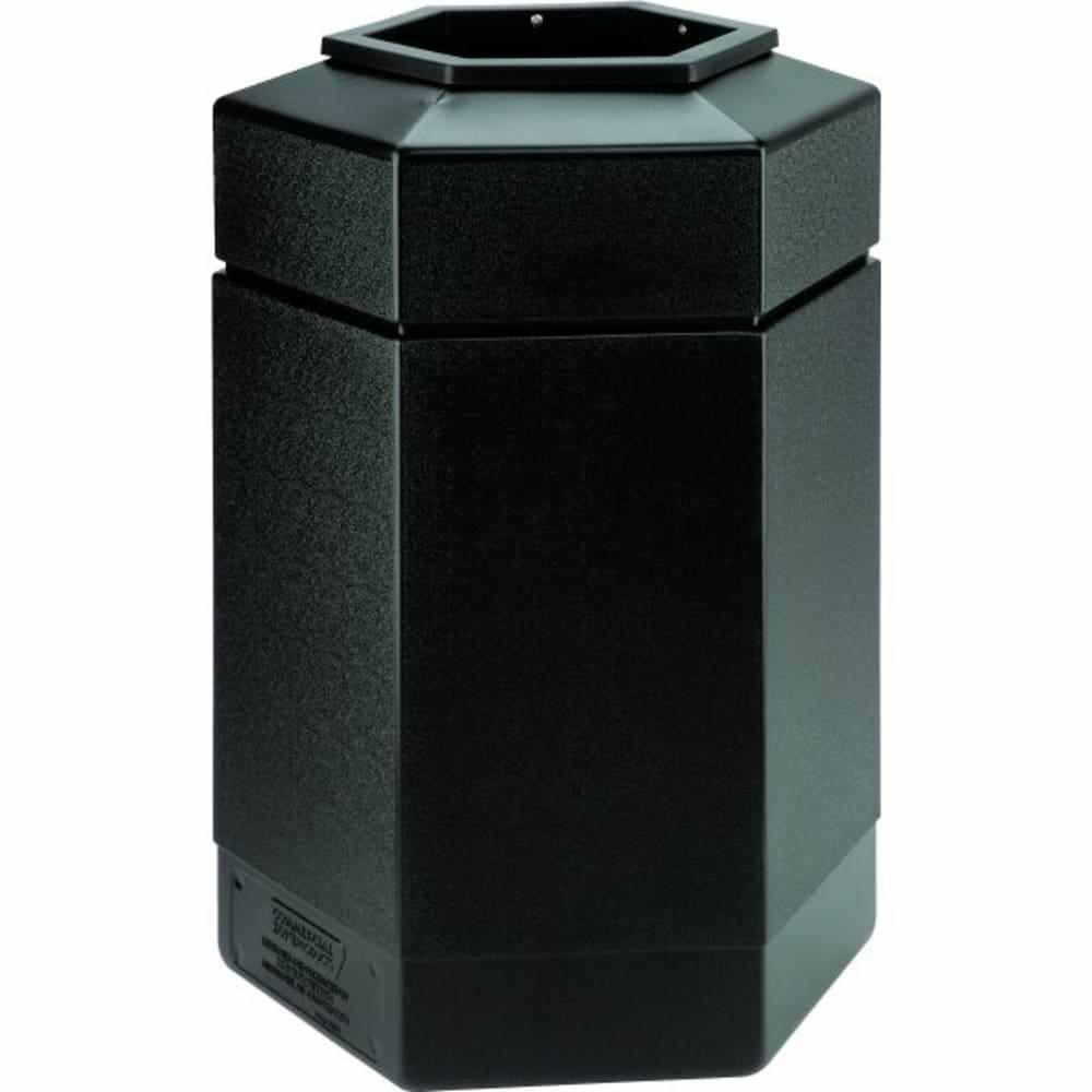 Products Polytec 30 Gallon Hexagon Trash Can (Black)