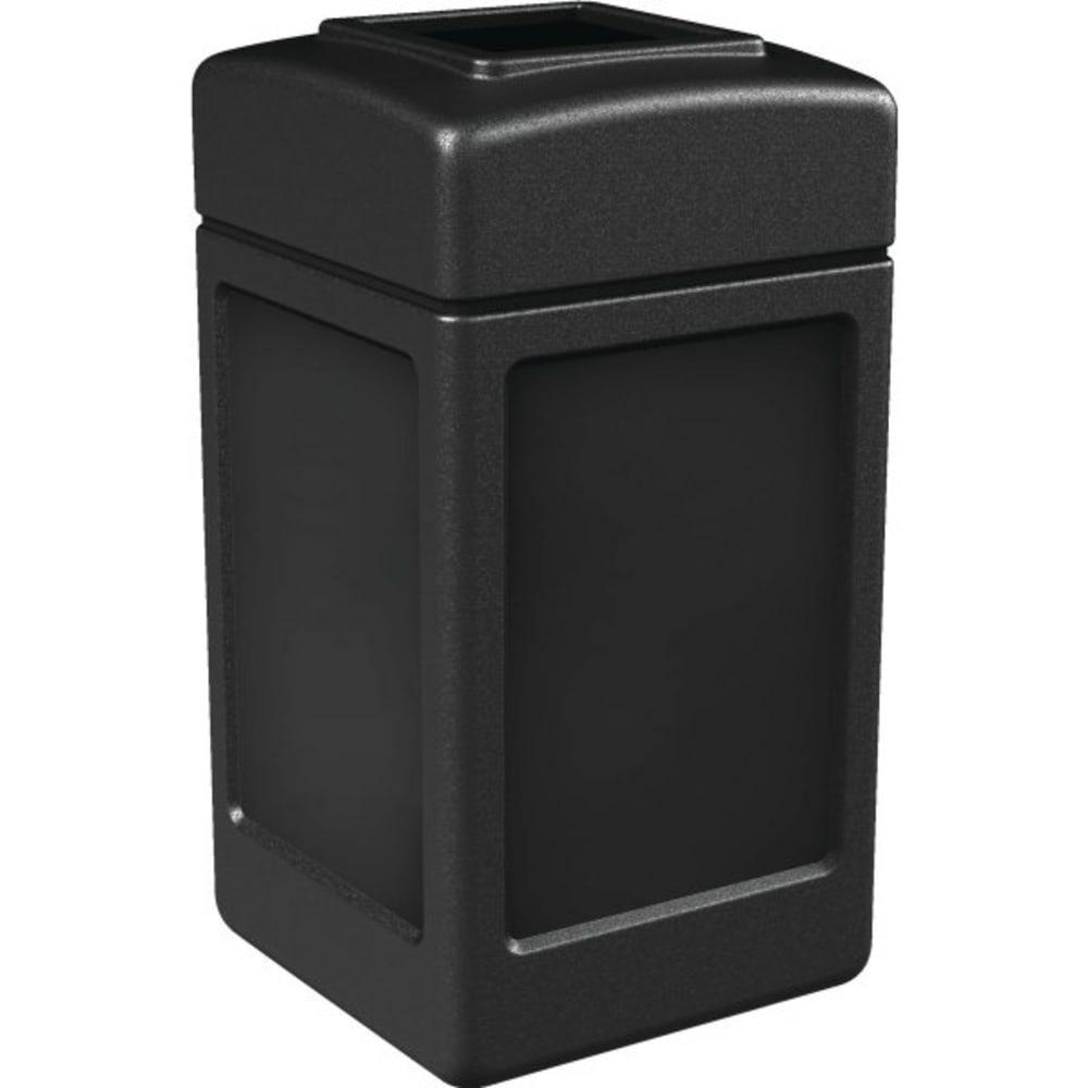 Products Polytec 42 Gallon Square Waste Container (Black)