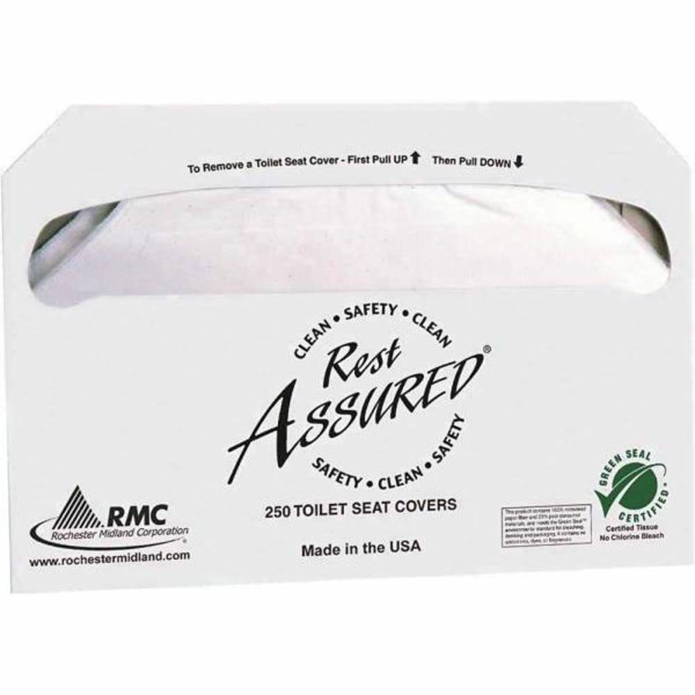 Products Rest Assured White Half-Fold Toilet Seat Covers Case Of 2500