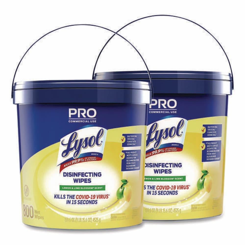 Professional Brand Disinfecting Wipe Bucket Lemon/Lime Blossom Case Of 2