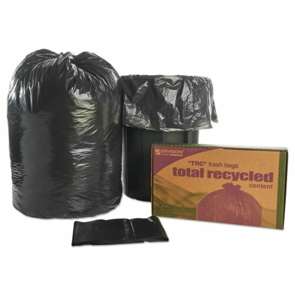 Recycled Content Trash 60 Gal 1.5 Mil 38″ X 60″ Black/Brown