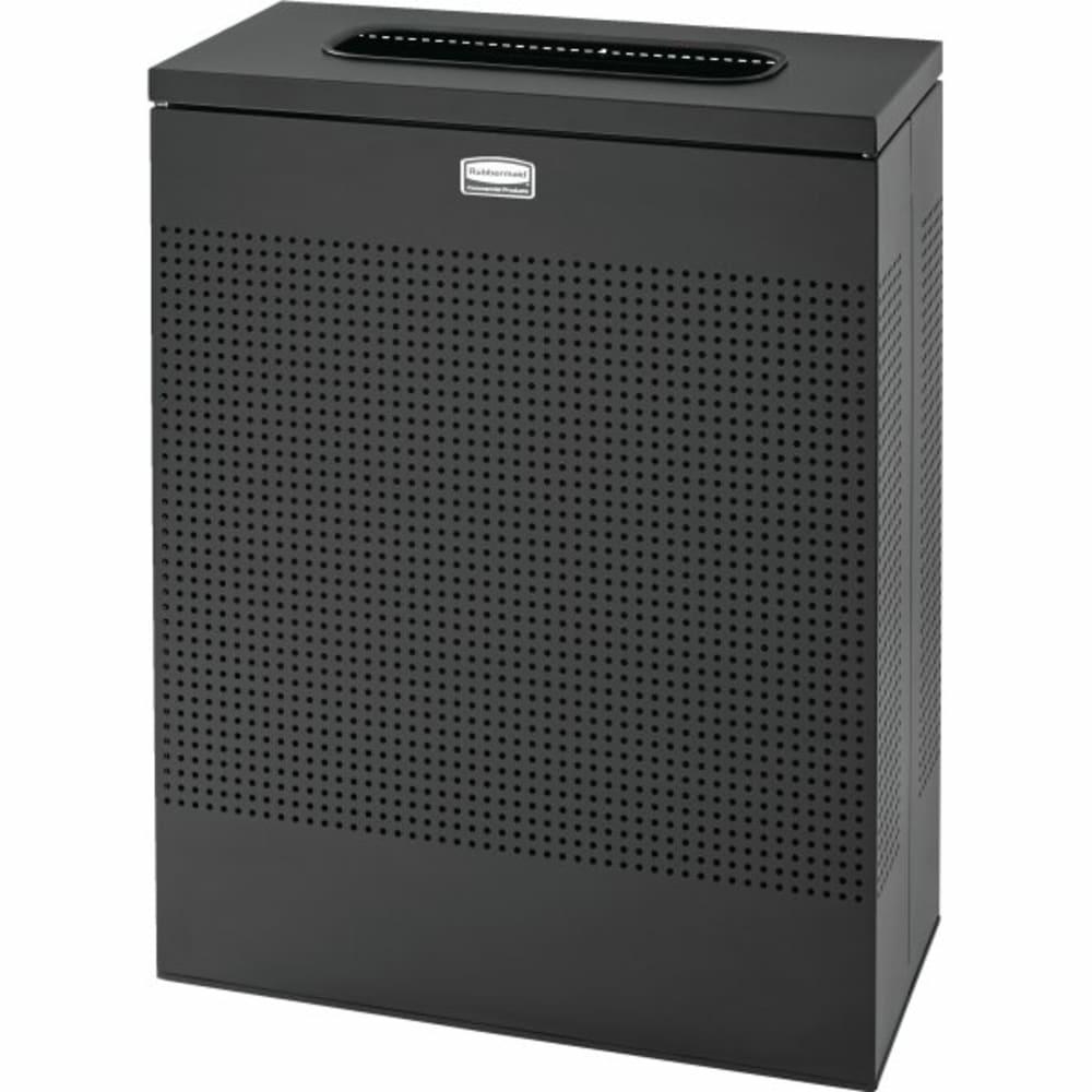 Silhouettes 22.5 Gal Textured Black Steel Rectangle Waste Receptacle