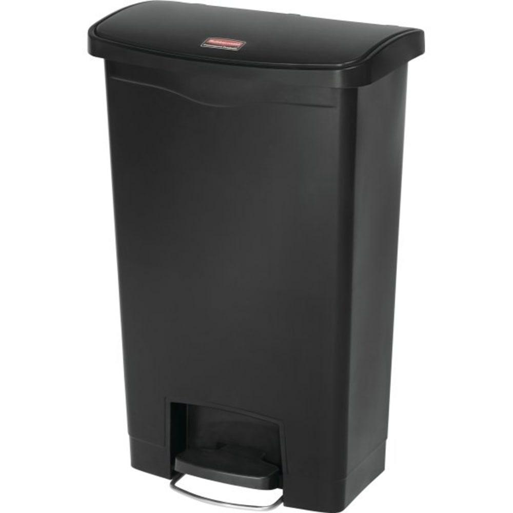 Slim Jim 13 Gallon Front Step-On Trash Can (Black)