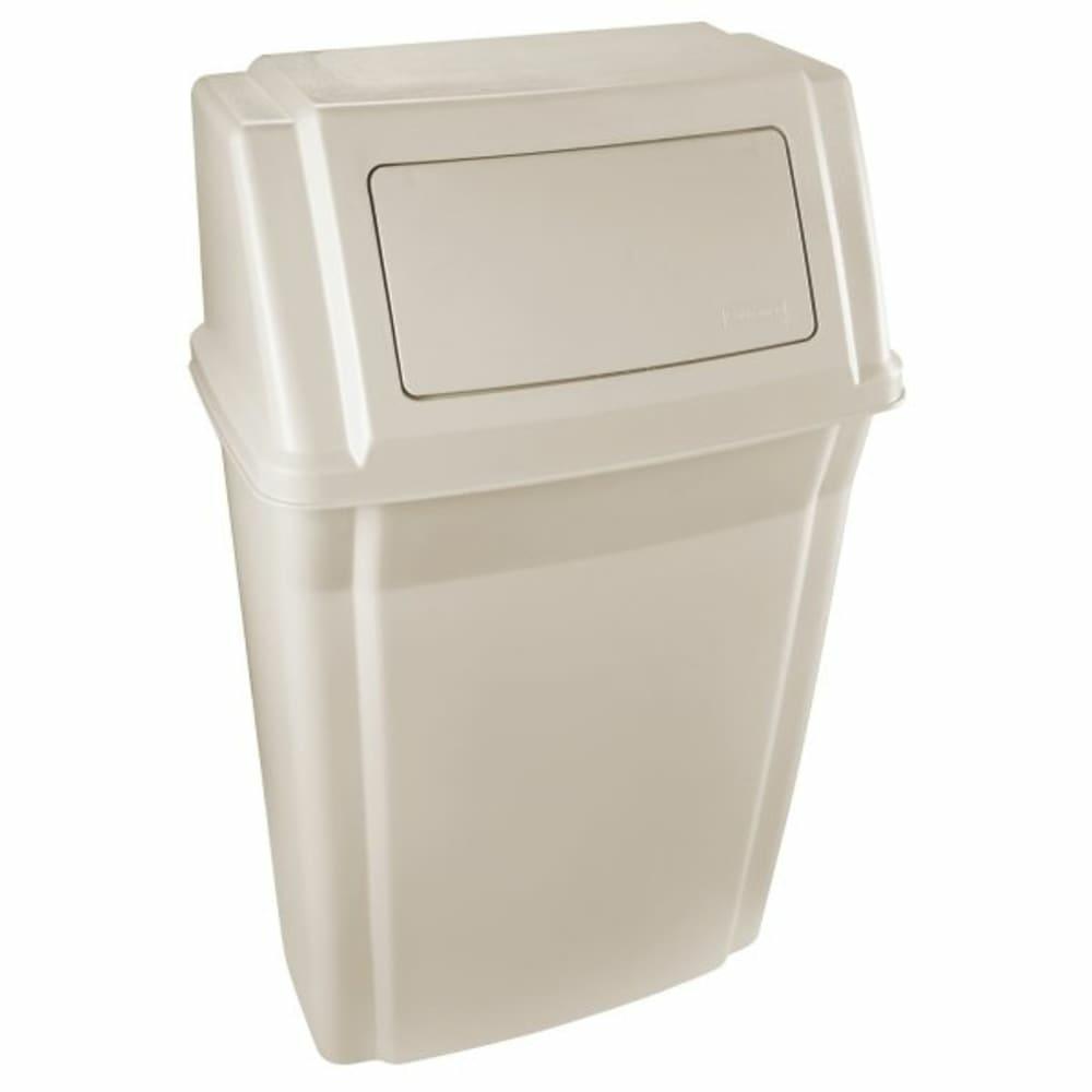 Slim Jim 15 Gallon Wmount Trash Can (Beige)