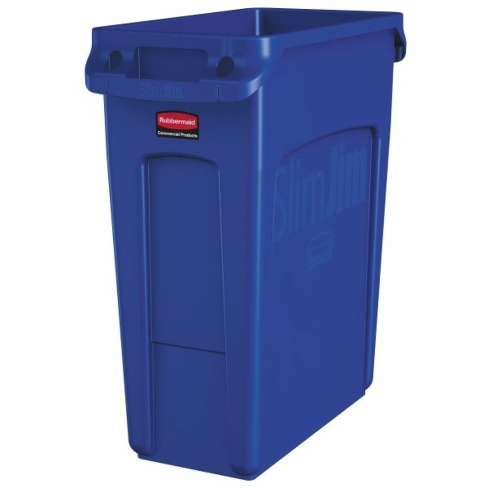 Slim Jim 16 Gallon Rectangle Trash Can (4-Pack) (Blue)