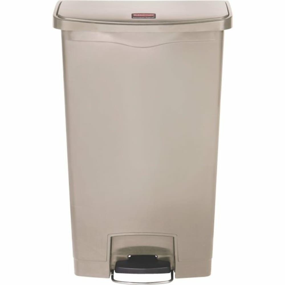 Slim Jim 18 Gallon Front Step-On Resin Trash Can (Beige)