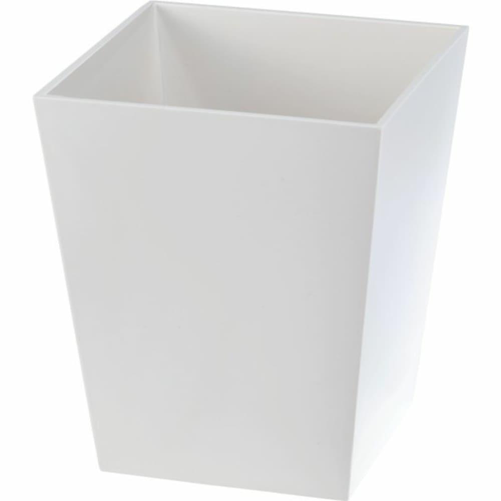 Spa White Collection, Wastebasket, 6 Qt, Melamine, Case Of 3