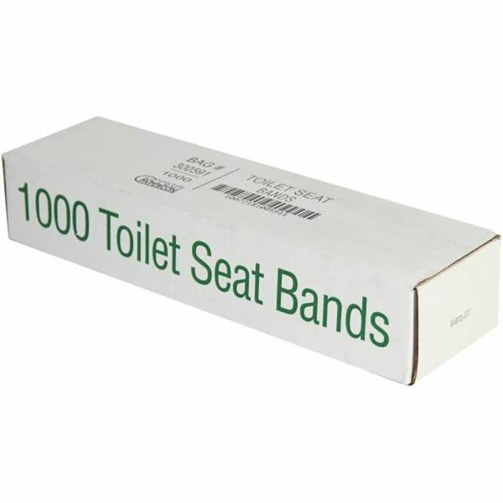 Toilet Seat Band With Blue And Yellow Printed (White) (1000-Case)