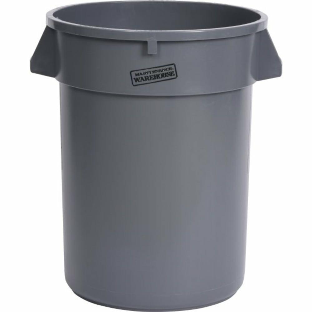 32 Gallon Round Waste Receptacle W/ Handle (Gray)